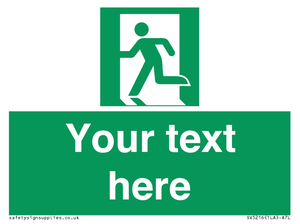 Custom Emergency Exit Left Sign